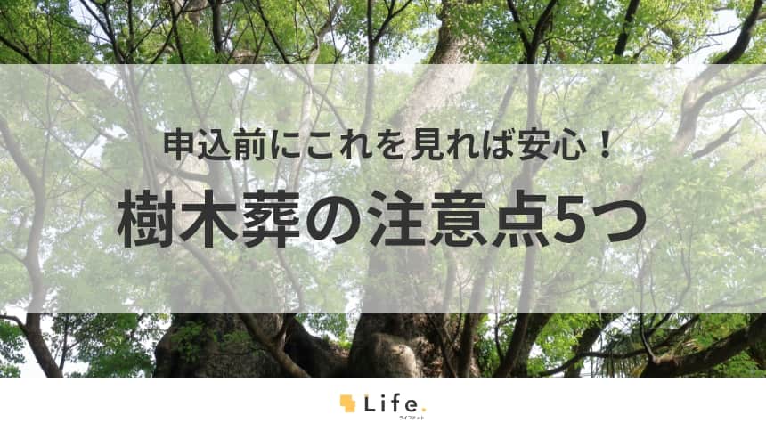 【樹木葬　注意点】アイキャッチ